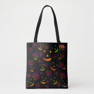 Bolsa Tote Spooky Glow Happy Jack-O'-lanterna