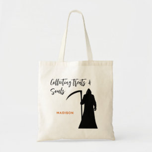 Bolsa Tote "Spooky Grim Reaper Treat" Ou "Souls Halloween"