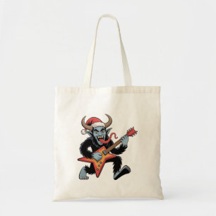 Bolsa Tote Spooky Krampus Guitar Electric Rock Christmas