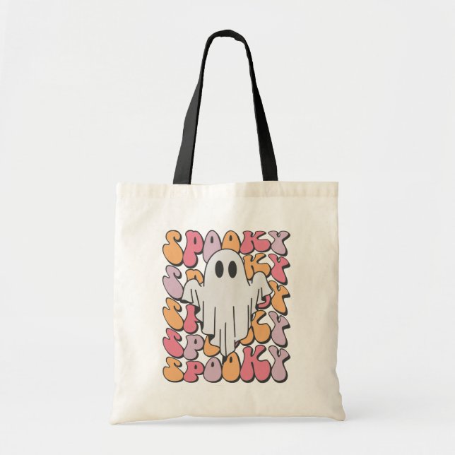Bolsa Tote Spooky Retro Ghost (Frente)