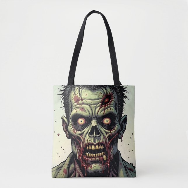 Bolsa Tote Spooky Zombie Halloween (Frente)