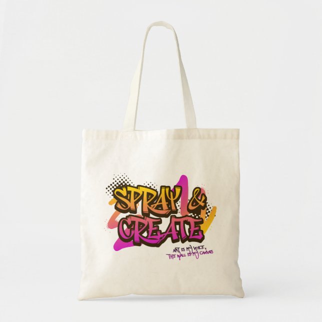 Bolsa Tote Spray & Create Grafite Arte Urbana Rua  (Frente)