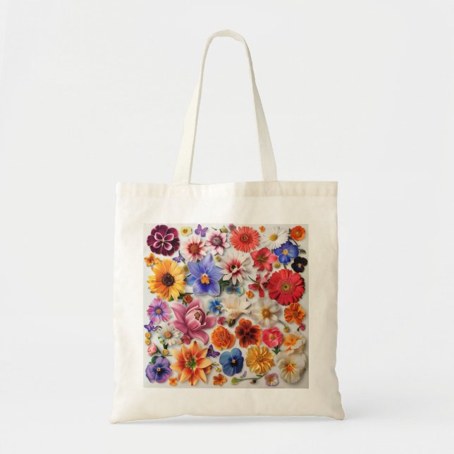 Bolsa Tote Spring Flowers Digital Art (Frente)