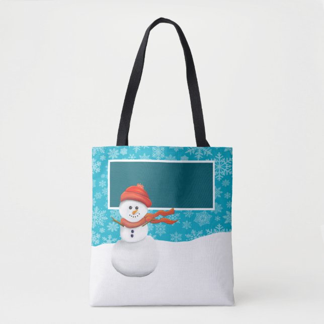 Bolsa Tote Sr. Boneco de Neve (Frente)