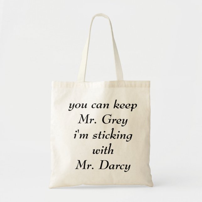 Bolsa Tote Sr. Cinzento contra o Sr. Darcy (Frente)