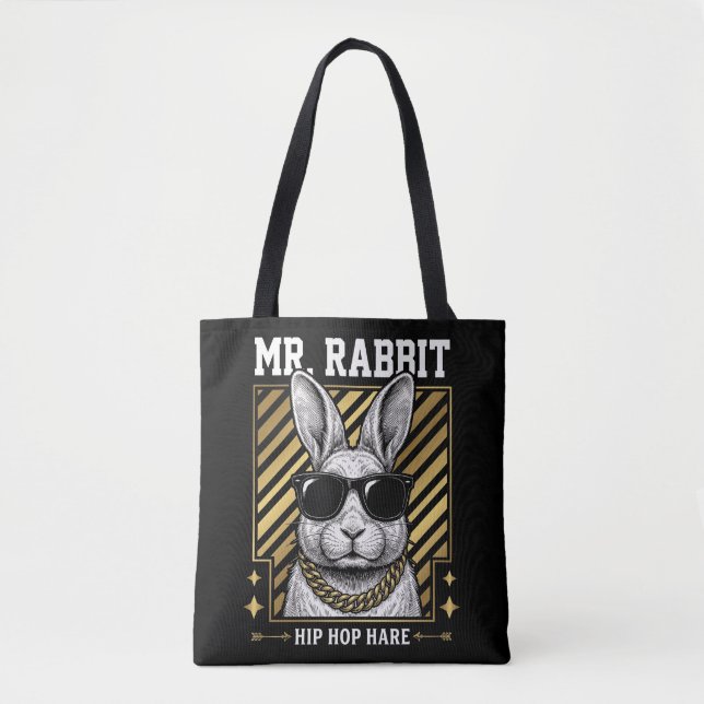 Bolsa Tote Sr. Coelho Hip Hop Lebre Saco (Frente)