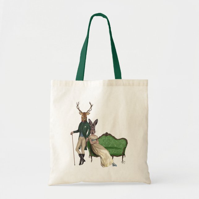 Bolsa Tote Sr. Deer e Sra. Rabbit 2 (Frente)