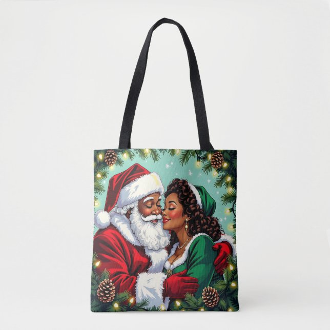 Bolsa Tote Sr e Sra Papai Noel Doce Natal  (Frente)