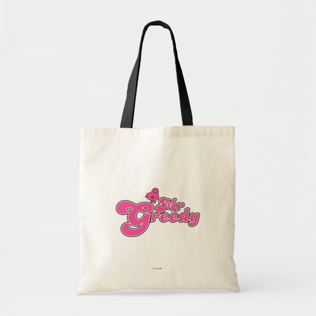Bolsa Tote Sr. Greedy | Letra rosa (Frente)