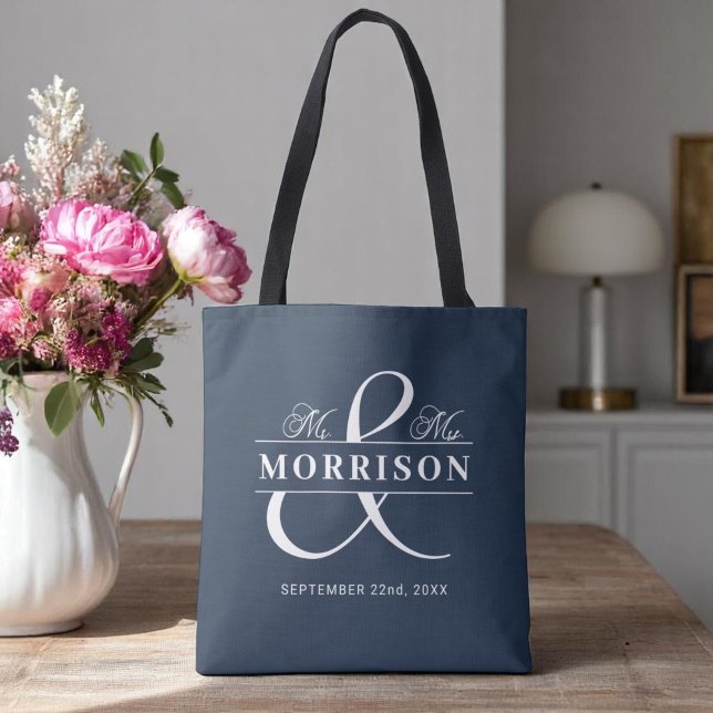 Bolsa Tote Sr. Marinho Monograma Blue Wedding (Criador carregado)