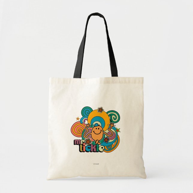 Bolsa Tote Sr. Tickle | Psicodélicos, Estrelas e Flores (Frente)