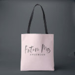 Bolsa Tote Sra. futura anúncio do noivado<br><div class="desc">Sra. futura design do anúncio do noivado. A maneira perfeita de anunciar logo sua notícia emocionante ou o presente perfeito para você para ser amigo casado. Parte de uma coleção.</div>