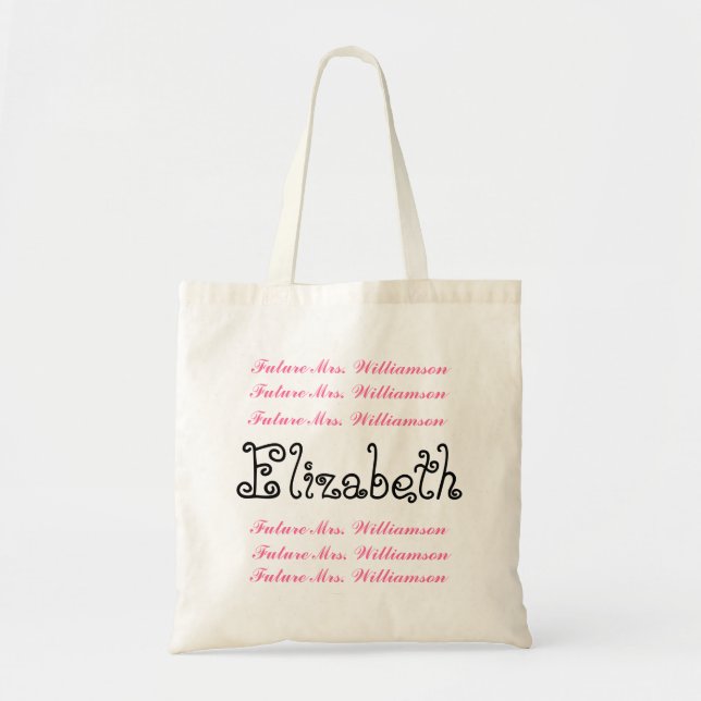 Bolsa Tote Sra. futura conhecida feita sob encomenda (Frente)