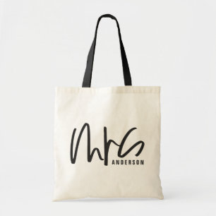 Bolsa Tote Sra. presente de casamento da tipografia