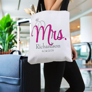 Bolsa Tote Sra. Recém-Casada com Alianças