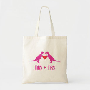 Bolsa Tote Sra. +Sra. - o amor é dinossauros do amor