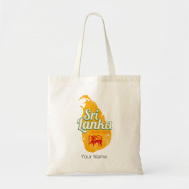 Bolsa Tote Sri Lanka - Mapa das Ilhas Feriadas da Vintage Sou
