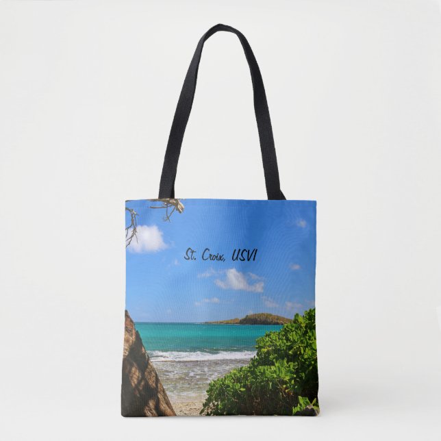 Bolsa Tote St. Croix, cena da praia da ilha de Virgin dos (Frente)