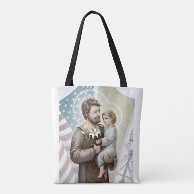 Bolsa Tote St Joseph o protetor (Verso)