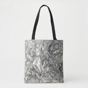 Bolsa Tote St Michael que luta com o dragão