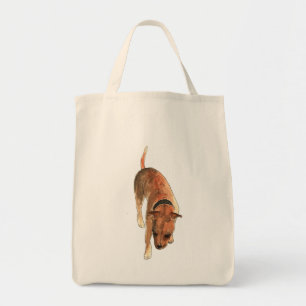 Bolsa Tote Staffordshire Bull Terrier Watercolor Dog Design
