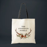 Bolsa Tote stag aquosa terracotta floral elegante moderno<br><div class="desc">Moderno elegante e tradicional encenação rústica escrita floral moderna e bonita festa favorita o saco de presentes. Parte de uma coleção elegante natural,  aterracota,  preta e sensual.</div>