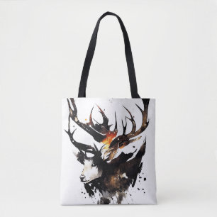 Bolsa Tote Stag Deer Wild Nature Brussel Pintura De Pincel Li