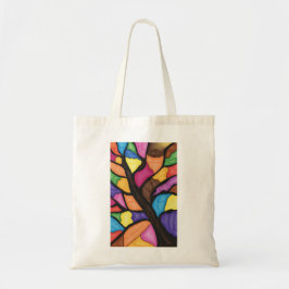 Bolsa Tote Stain glass tree art 