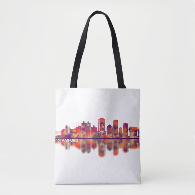 Bolsa Tote Stamford Connecticut Skyline (Frente)