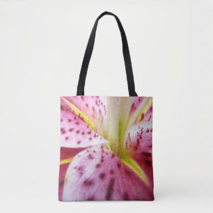Bolsa Tote Stargazer Lily Bright Magenta Floral