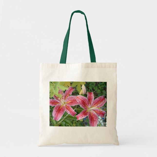 Bolsa Tote Stargazer Lily Garden Floral (Frente)