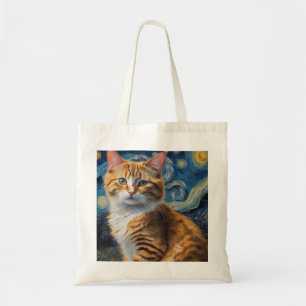 Bolsa Tote Starry Night Cat
