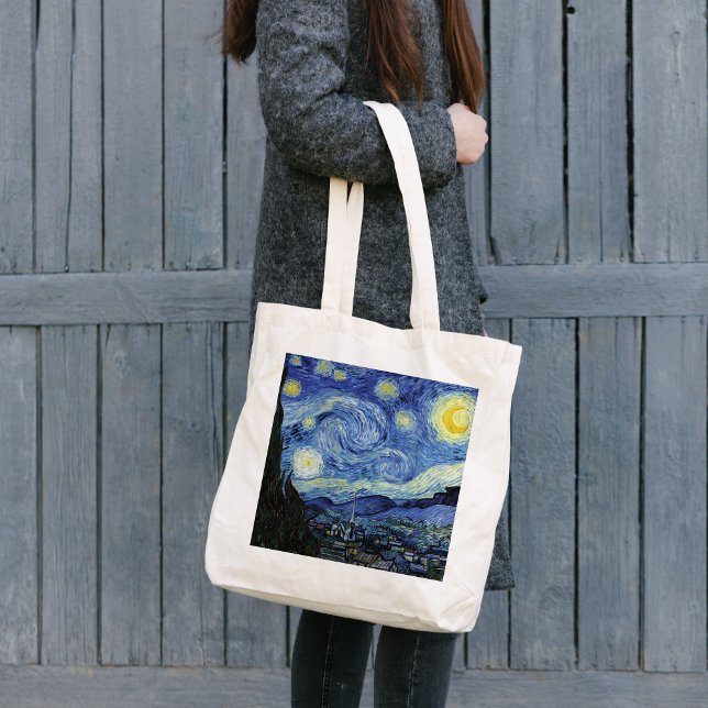 Bolsa Tote Starry Night Landscape Vincent van Gogh (Criador carregado)