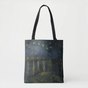 Bolsa Tote Starry Night Over the Rhône, pintura a óleo Van Go