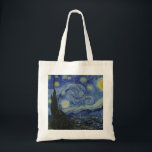 Bolsa Tote Starry Night por Vincent Van Gogh<br><div class="desc">Uma das pinturas mais famosas de Vincent Van Gogh. Starry Night é um belo óleo azul na pintura de canvas de Van Gogh e esta é a mais alta qualidade disponível no Zazzle para que você possa esperar resultados de impressão de alta qualidade. Disponível em vários presentes diferentes, capas eletrônicas,...</div>
