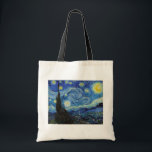 Bolsa Tote Starry Night, Vincent van Gogh<br><div class="desc">Vincent Willem van Gogh (30 de março de 1853 - 29 de julho de 1890) foi um pintor holandês impressionista poste que se encontra entre as figuras mais famosas e influentes da história da arte ocidental. Em pouco mais de uma década, criou cerca de 2.100 trabalhos de arte, incluindo cerca...</div>