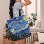 Bolsa Tote Starry Night | Vincent Van Gogh<br><div class="desc">Starry Night (1889),  pelo artista holandês Vincent Van Gogh. A obra de arte original é um óleo na canvas que representa um céu noturno vigoroso e impressionista postado em tons modesta de azul e amarelo. Use as ferramentas de design para adicionar texto personalizado ou personalizar a imagem.</div>