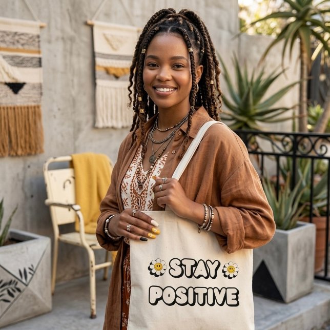 Bolsa Tote Stay Positive (Criador carregado)