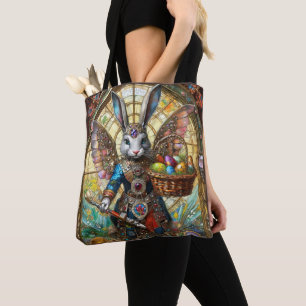 Bolsa Tote Steampunk Easter Bunny Warrior Angel