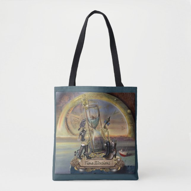 Bolsa Tote Steampunk - Ilusões de tempo (Frente)