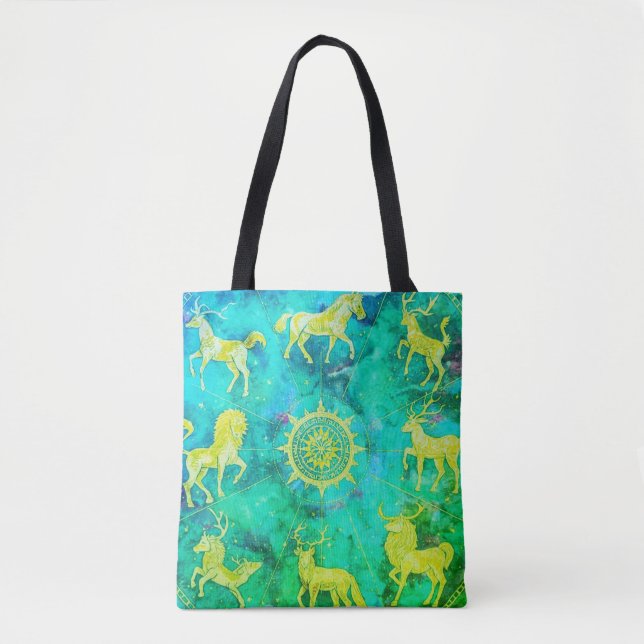 Bolsa Tote Step Out in Style With This Green + Gold (Frente)