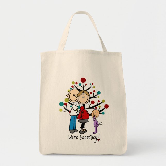 Bolsa Tote Stick Figures Expectativa Parente Girl (Frente)