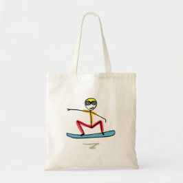 Bolsa Tote Stickman de Snowboarding