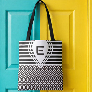 Bolsa Tote Stipes Bicolores E Lágrima Com Balão De Ar Quente