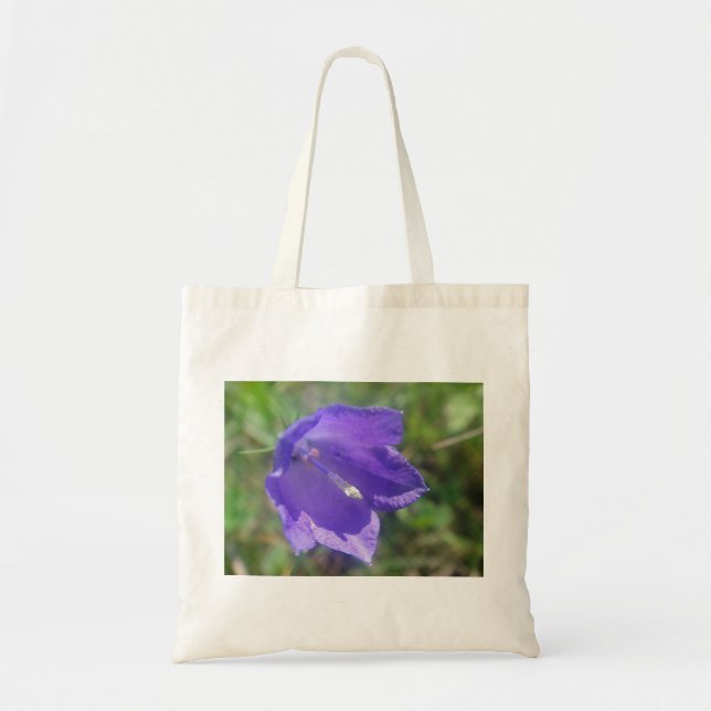 Bolsa Tote Stofftasche grosse blaue Glockenblumenblüte (Frente)