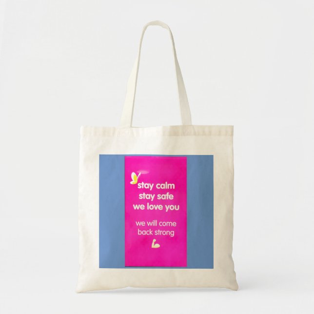 Bolsa Tote StoreBeaman Fique Calmo Café (Frente)