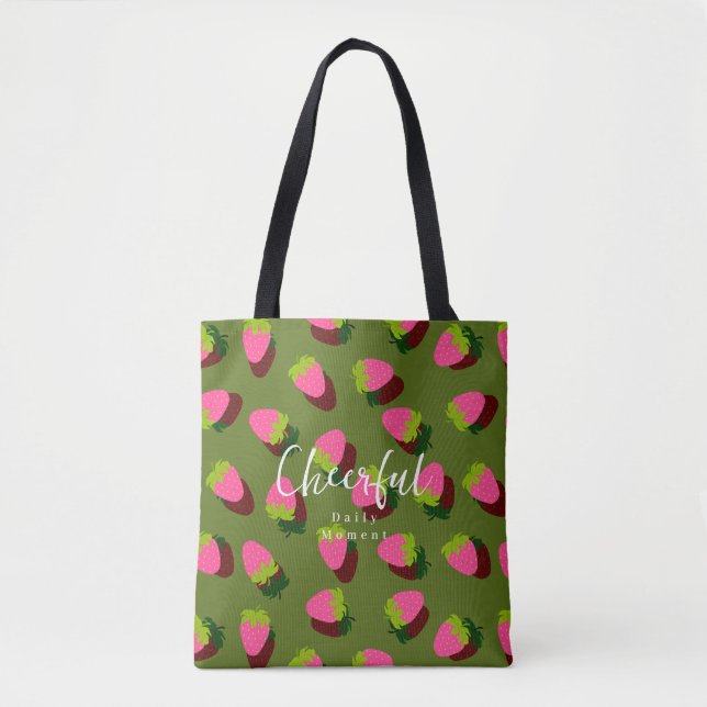 Bolsa Tote Strawberry Green (Frente)