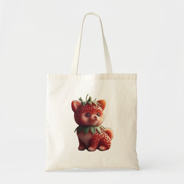 Bolsa Tote Strawberry Pomeranian (Frente)