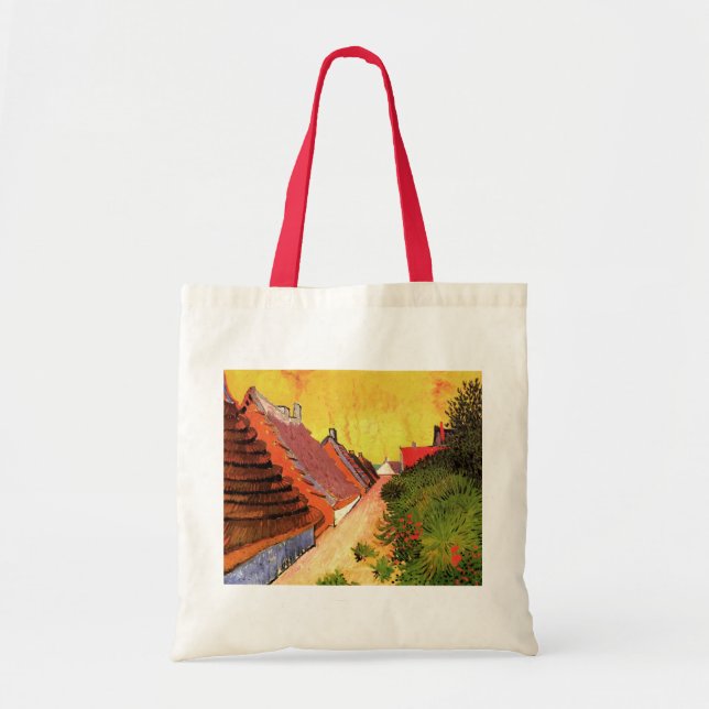 Bolsa Tote Street in Saintes Maries por Vincent van Gogh (Frente)