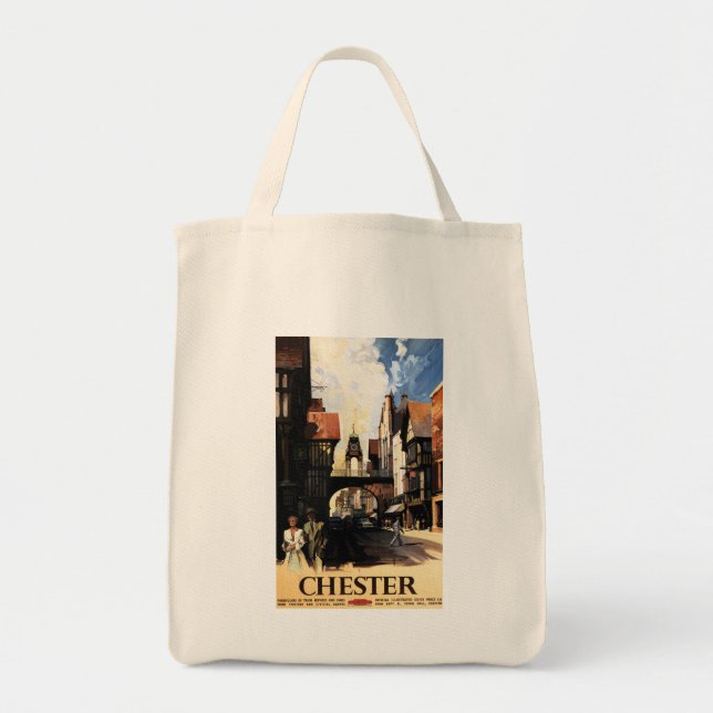 Bolsa Tote Street View com Casal e Tower Clock Rail (Frente)